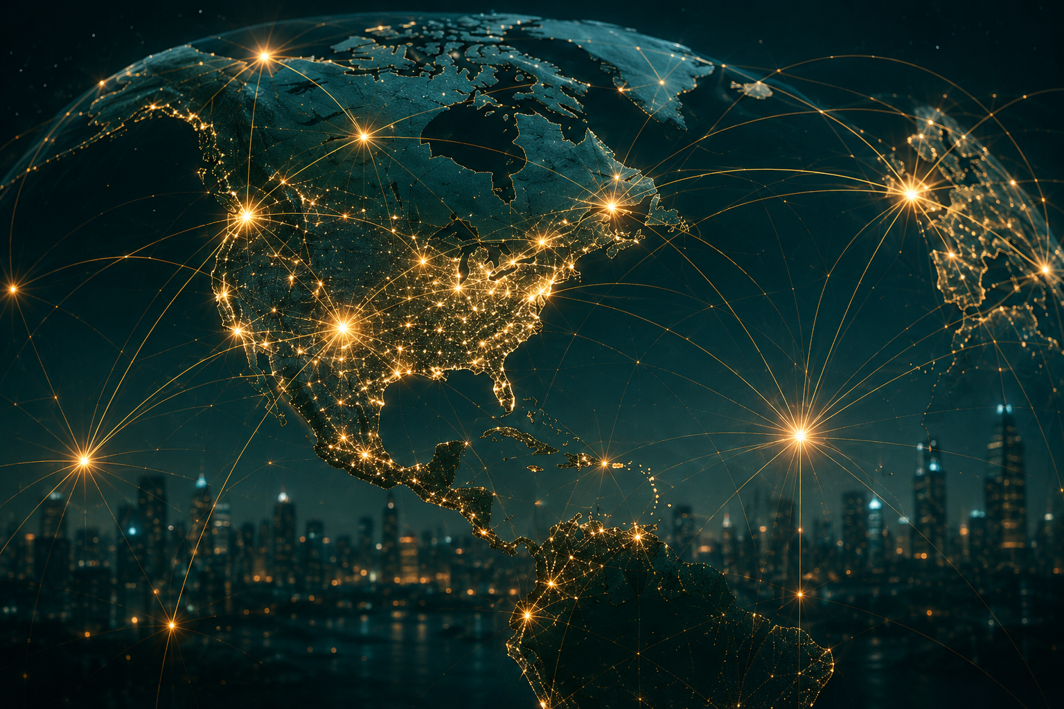 Global network across North America
